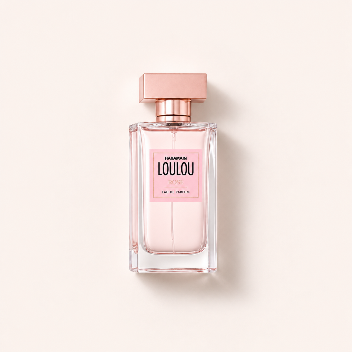 Flakon parfémované vody Al Haramain Loulou Rose 100 ml na světlém pozadí – MrRizz