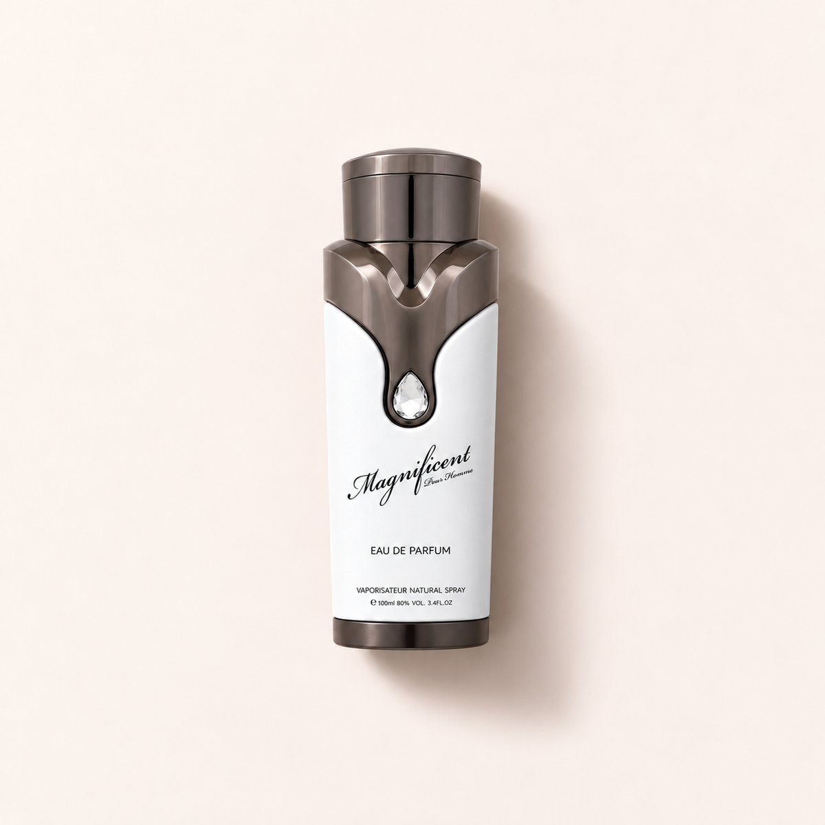 Flakon parfémované vody Armaf Magnificent 100 ml na světlém pozadí – MrRizz