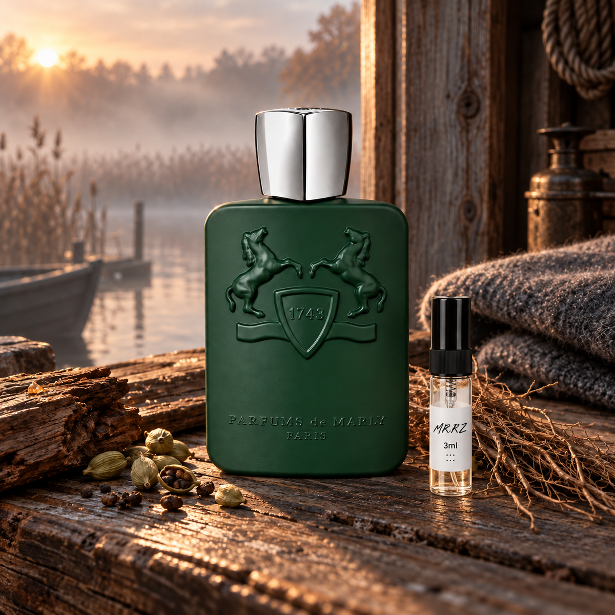 Parfums de Marly Byerley – původní prostředí s lahvičkou vzorku MrRizz