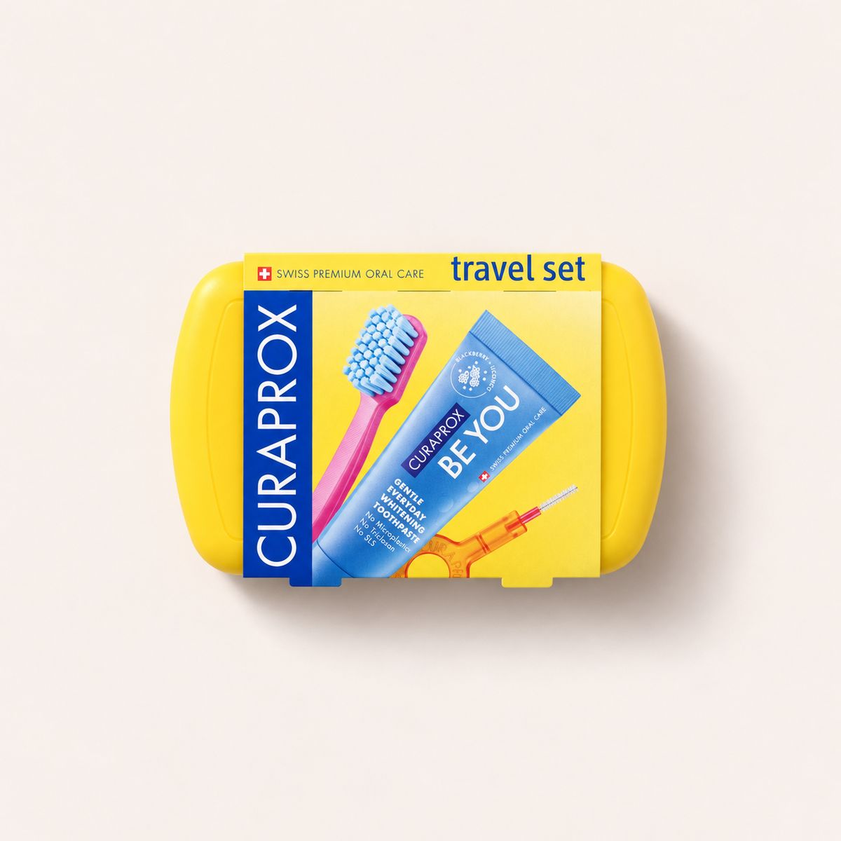 Curaprox Travel Set 1 ml – klasický zubní kartáček – MrRizz