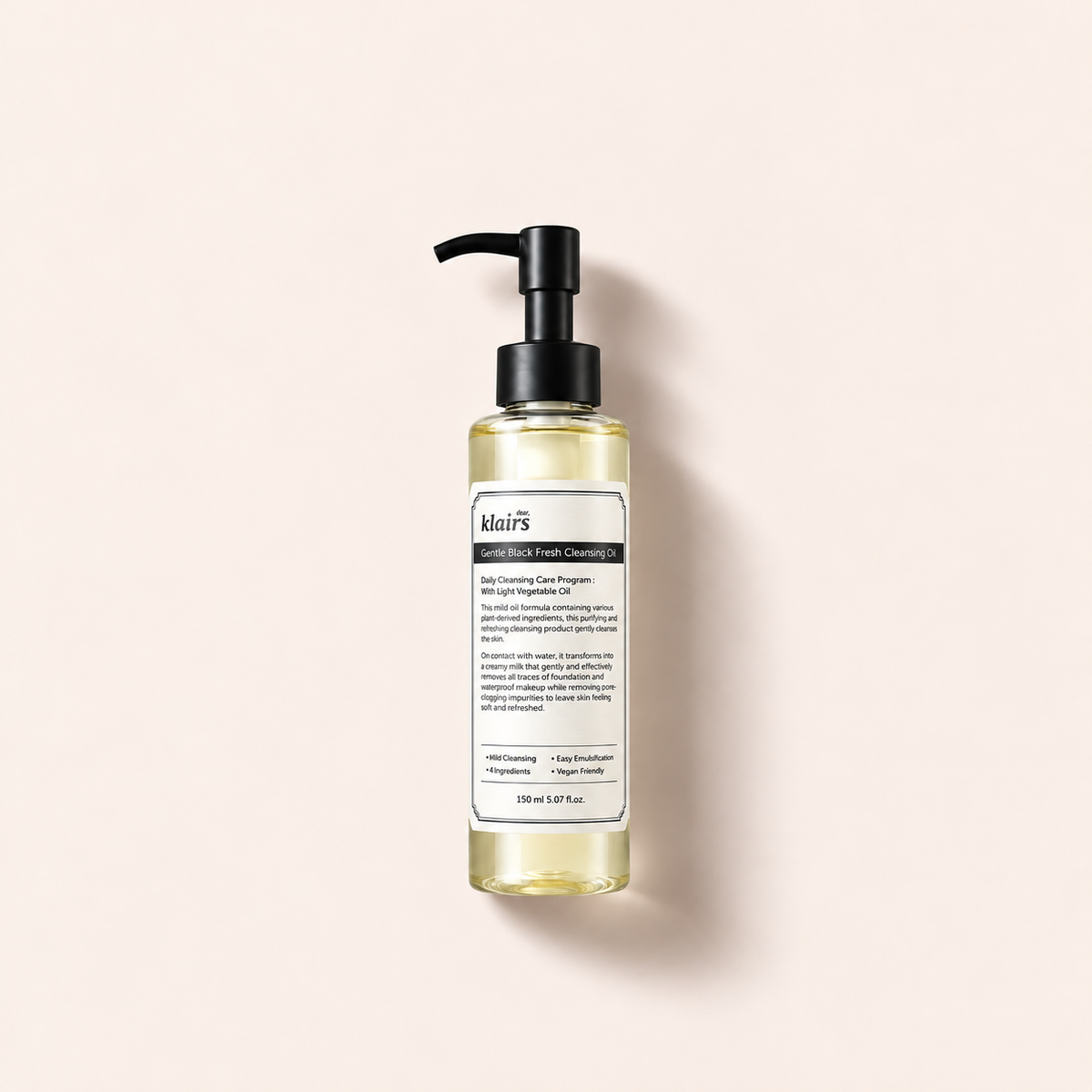 Dear, Klairs Gentle Black Fresh Cleansing Oil 150 ml – odličovač tváře – MrRizz