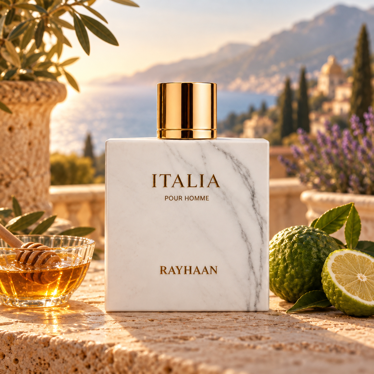 Rayhaan Italia 100 ml – produkt v prostředí