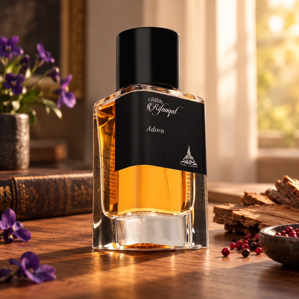 Paris Corner Rifaaqat Adorn EDP 85 ml – produkt v prostředí
