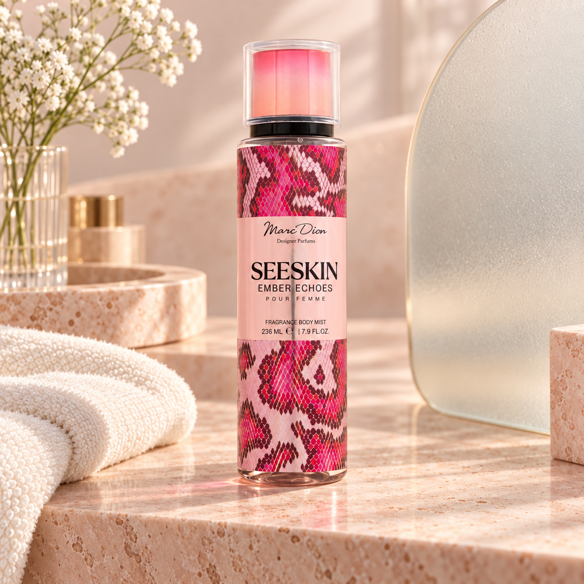 Marc Dion Seeskin Ember Echoes Tělový sprej 236 ml – produkt v prostředí