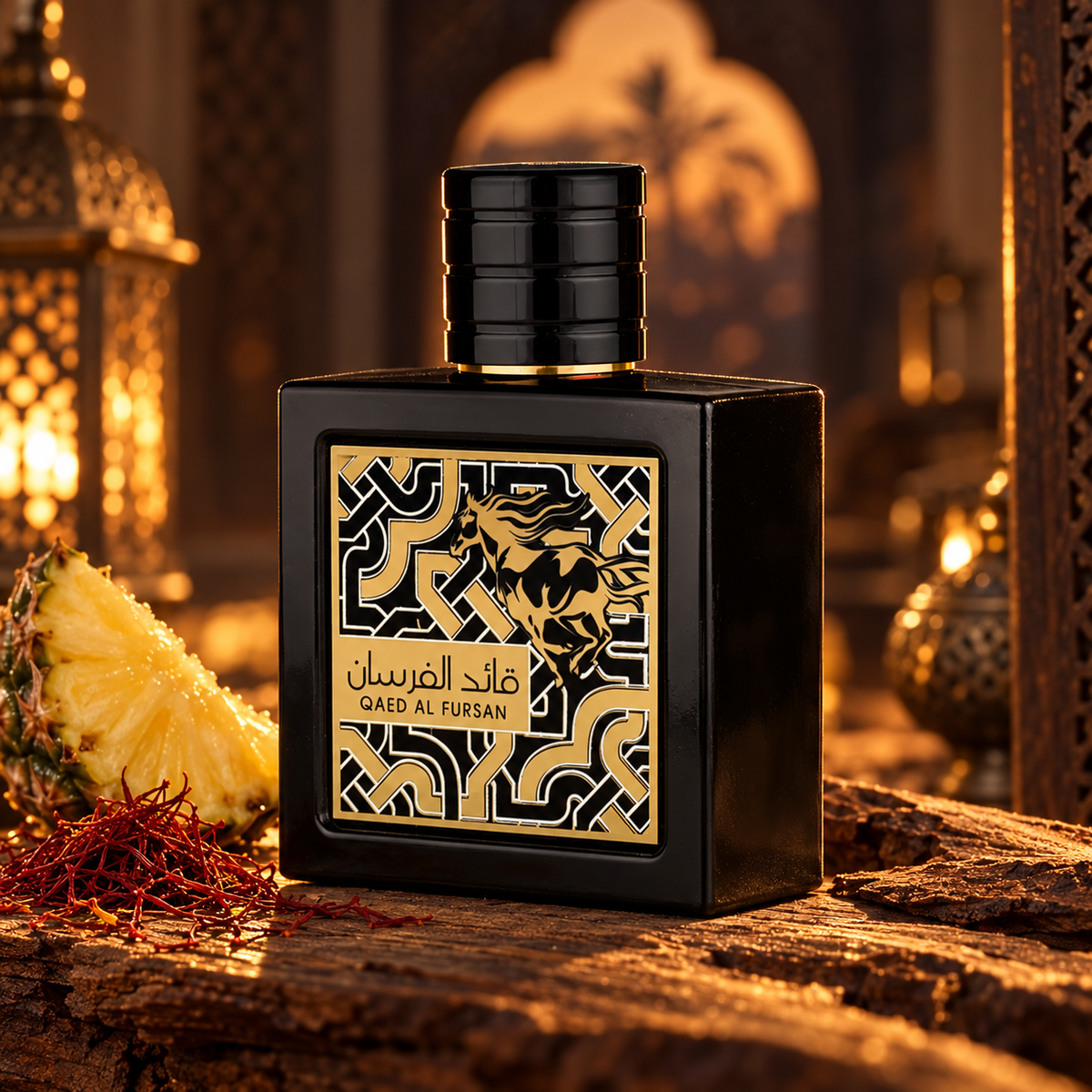 Lattafa Qaed Al Fursan EDP 90 ml – produkt v prostředí