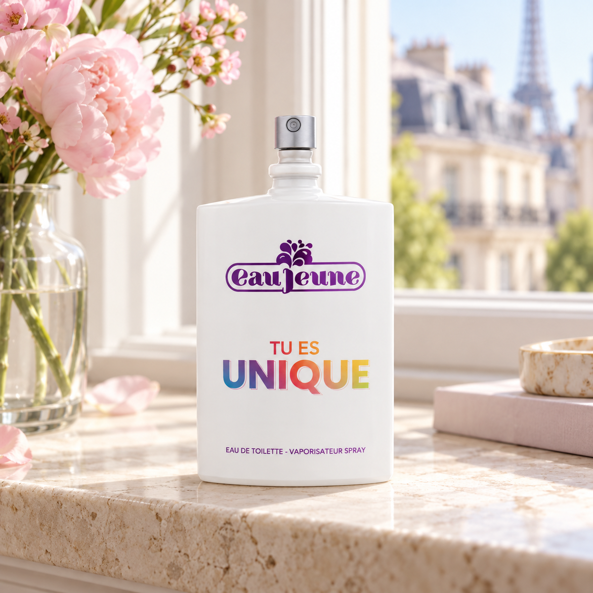Eau Jeune Tu Es Unique EDT 75 ml – produkt v prostředí