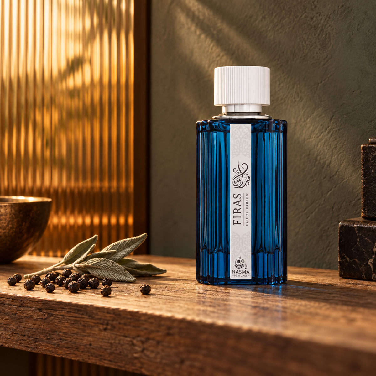 Nasma Firas EDP 100 ml – produkt v prostředí