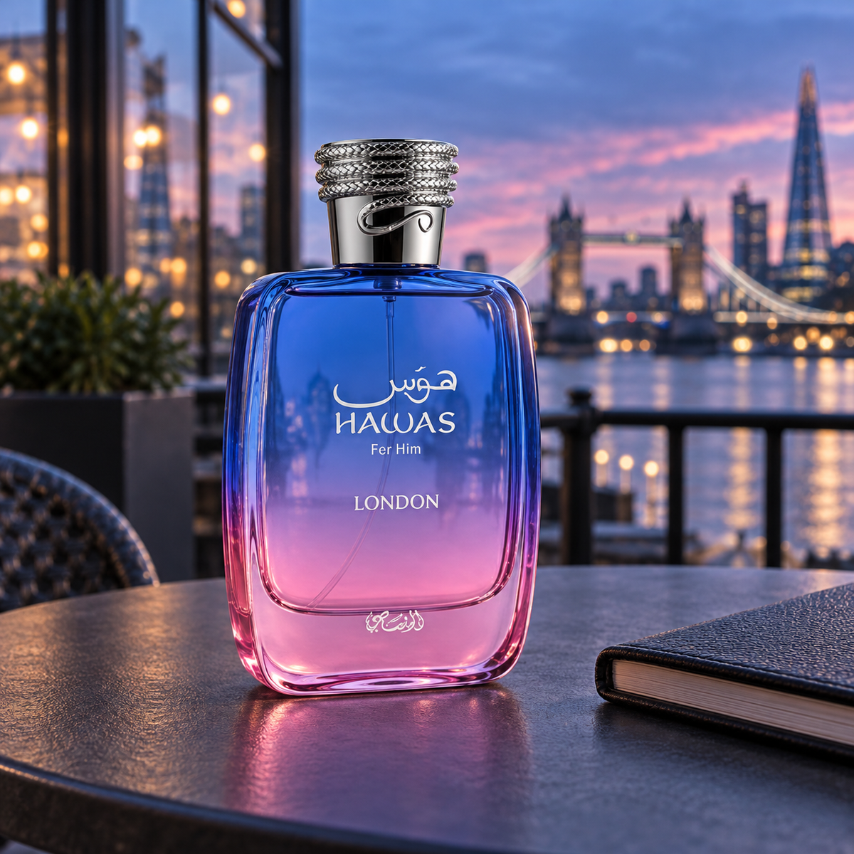 Rasasi Hawas London EDP 100 ml – produkt v prostředí