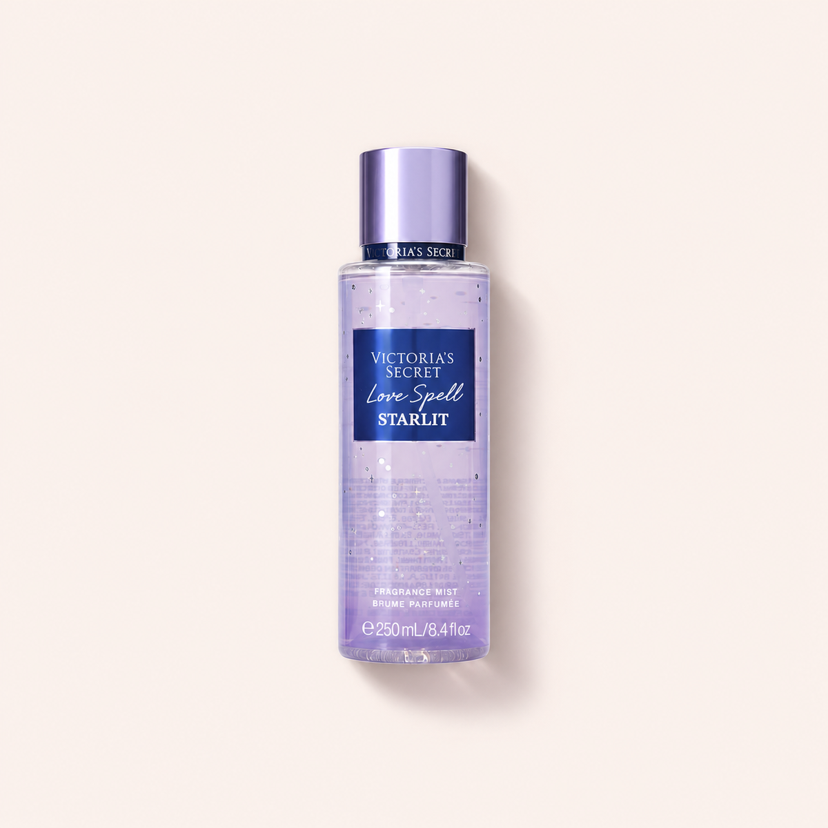 Victoria’s Secret Love Spell Starlit tělová mlha 250 ml na béžovém pozadí – MrRizz