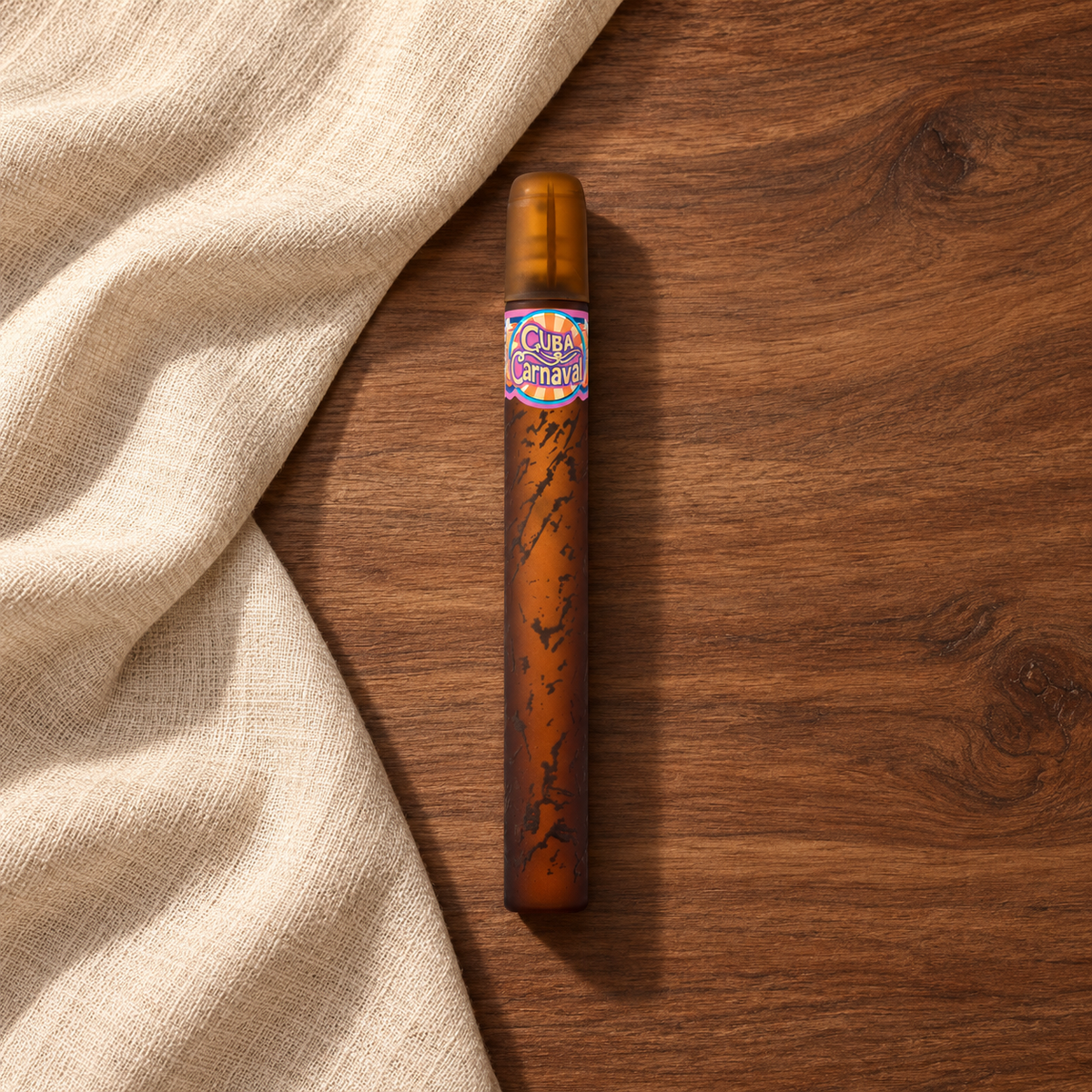 Cuba Carnaval 35 ml – parfém v prostředí, pohled shora s bočním stínem