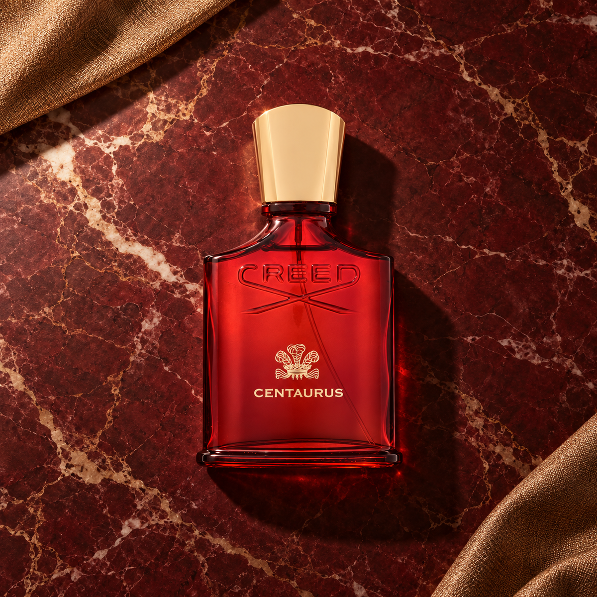 Creed Centaurus 50 ml – parfém v prostředí, pohled shora s bočním stínem