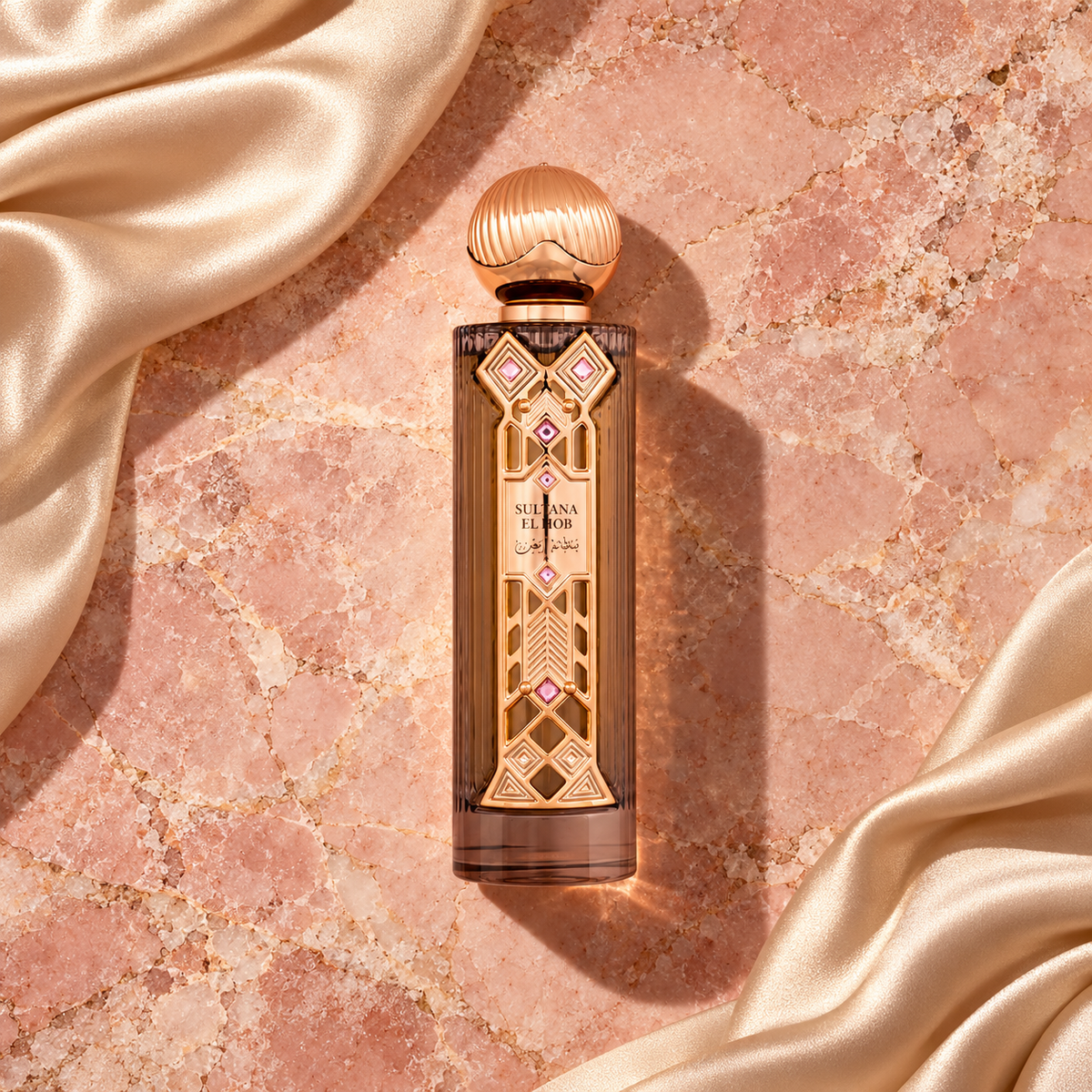 Al Malakia Sultana El Hob 100 ml – parfém v prostředí, pohled shora s bočním stínem