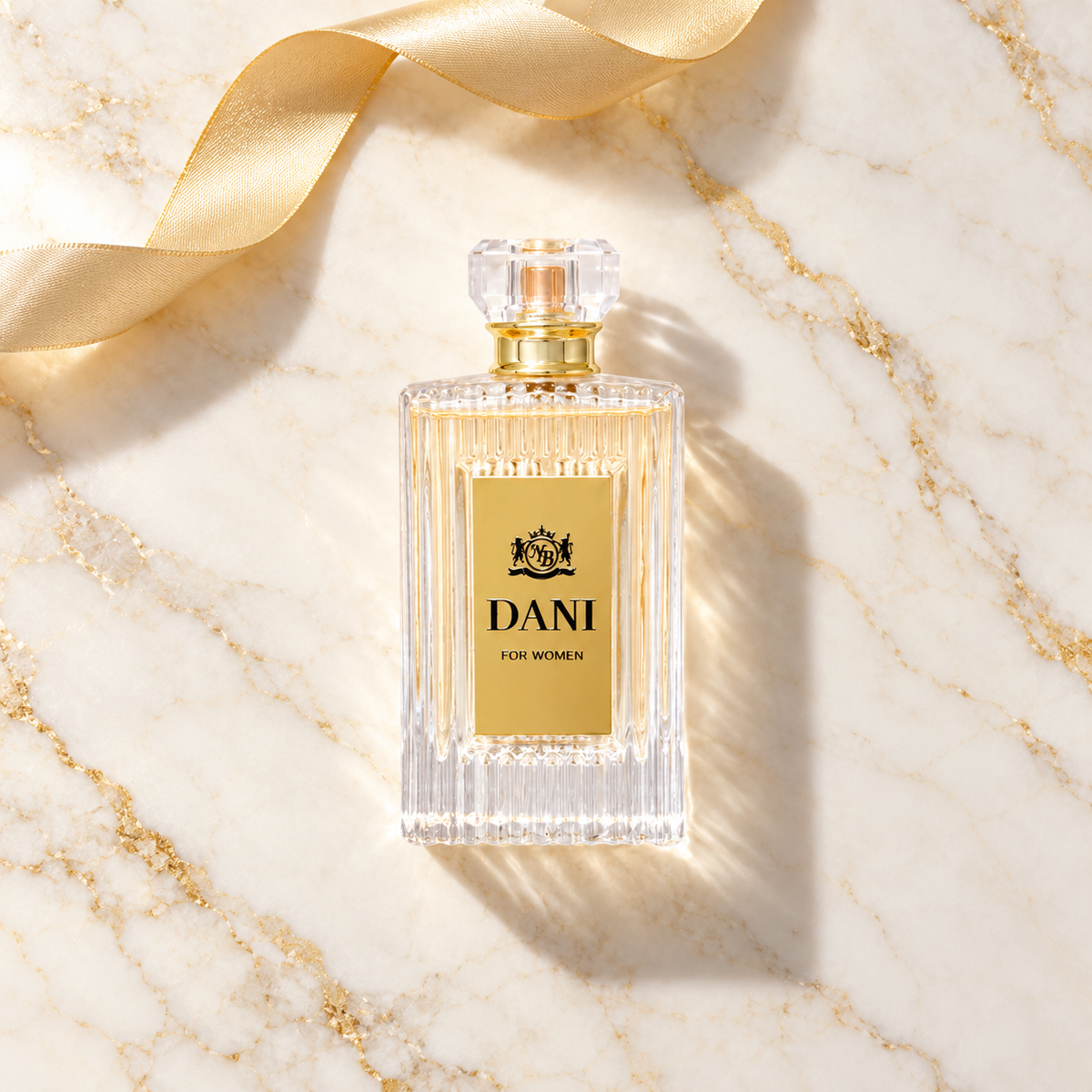 New Brand Parfums Prestige Dani 100 ml – parfém v prostředí, pohled shora s bočním stínem