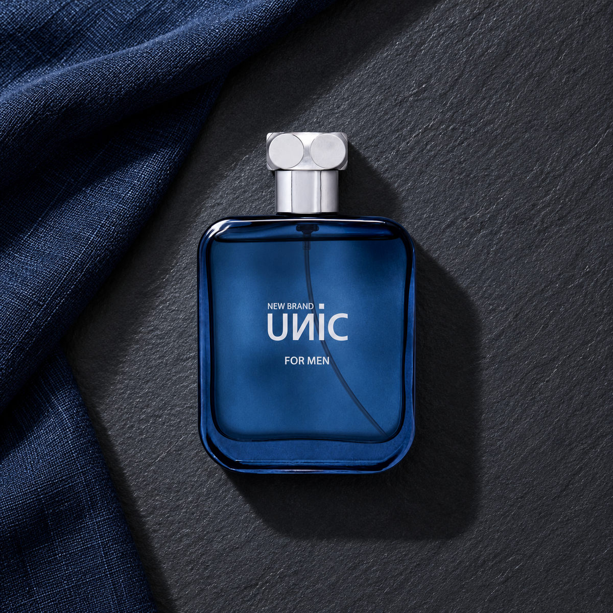 New Brand Parfums Prestige Unic 100 ml – parfém v prostředí, pohled shora s bočním stínem