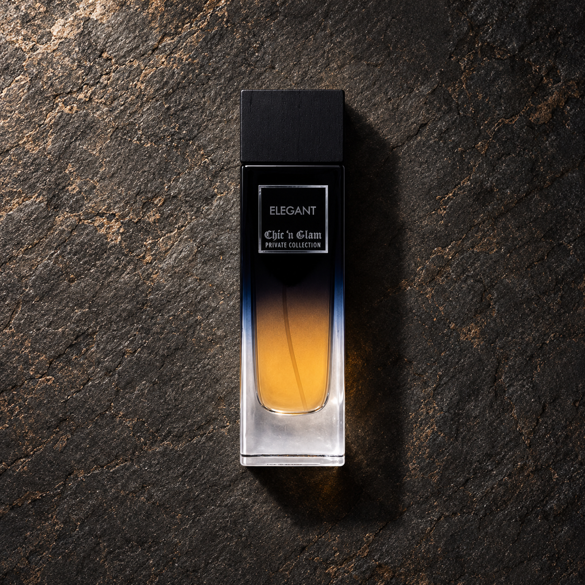 Chic´N Glam Private Collection Elegant EDP 100 ml – parfém v prostředí, pohled shora s bočním stínem