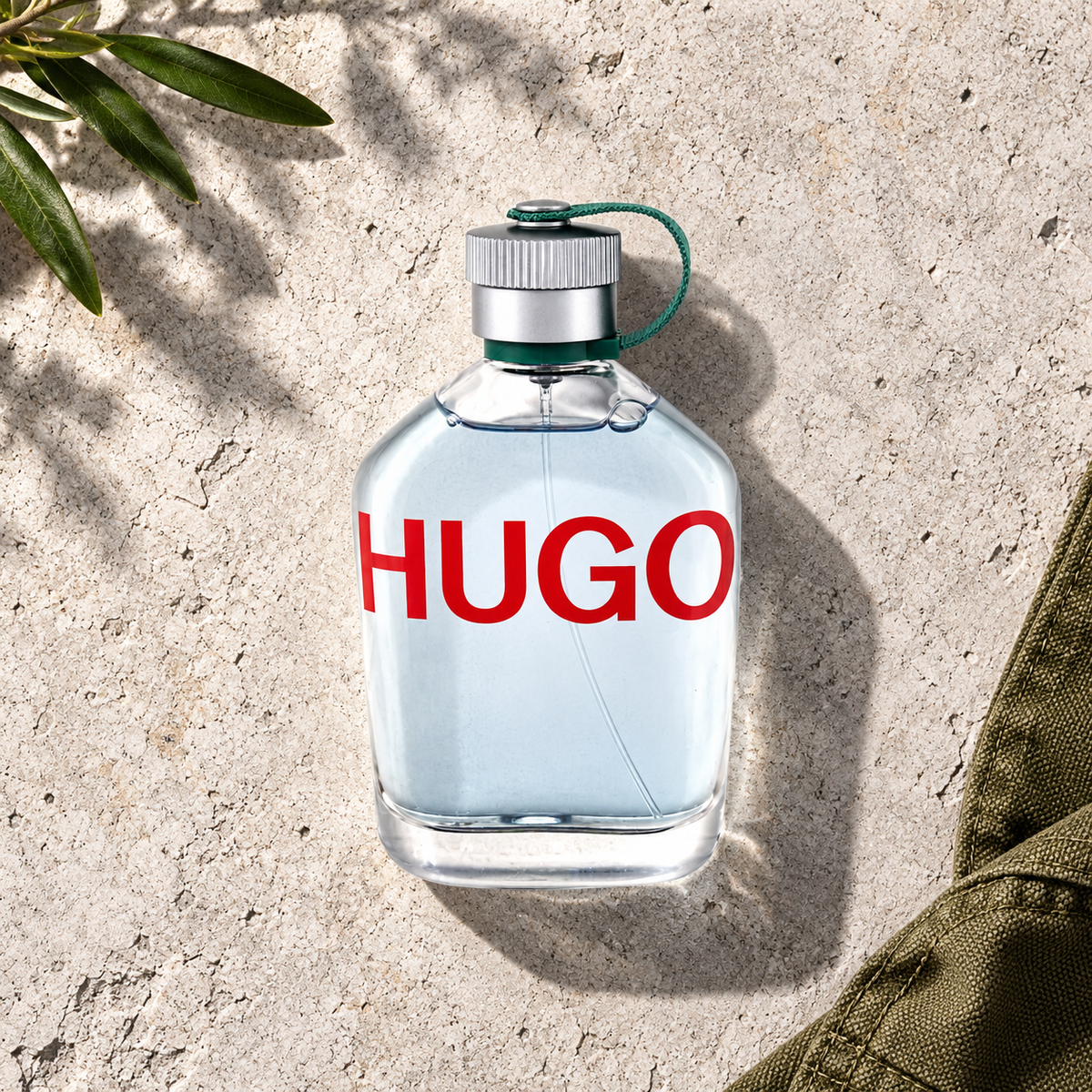 HUGO BOSS Hugo Man EDT 125 ml – parfém v prostředí, pohled shora s bočním stínem
