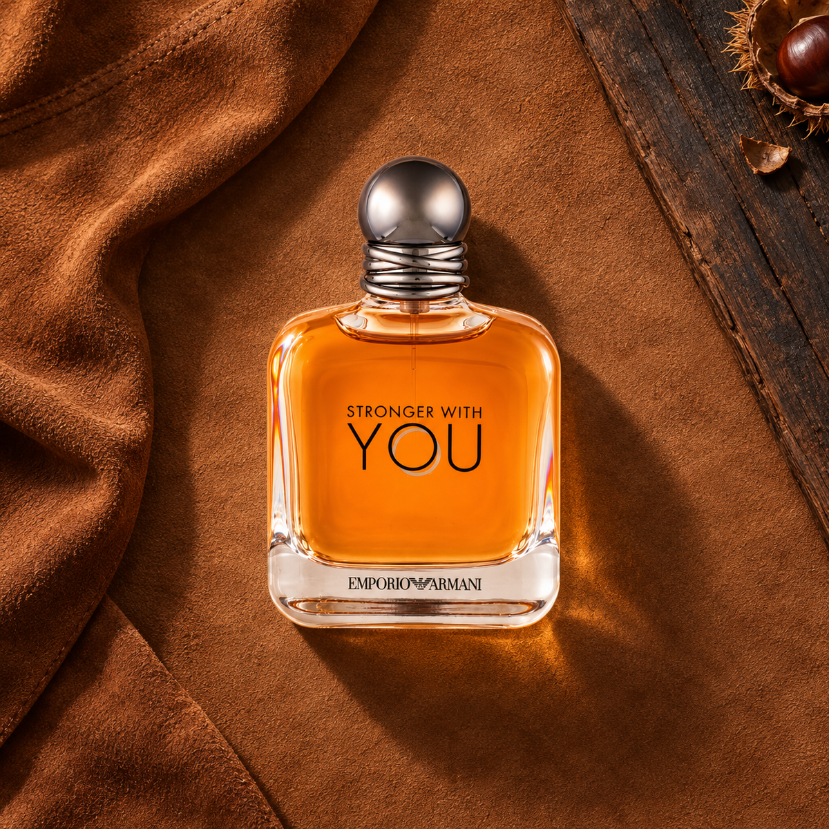Giorgio Armani Emporio Armani Stronger With You EDT 100 ml – parfém v prostředí, pohled shora s bočním stínem