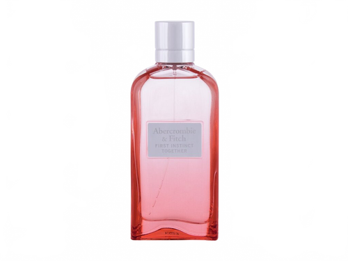 Flakon Abercrombie & Fitch First Instinct Together EDP 100 ml na béžovém pozadí – MrRizz