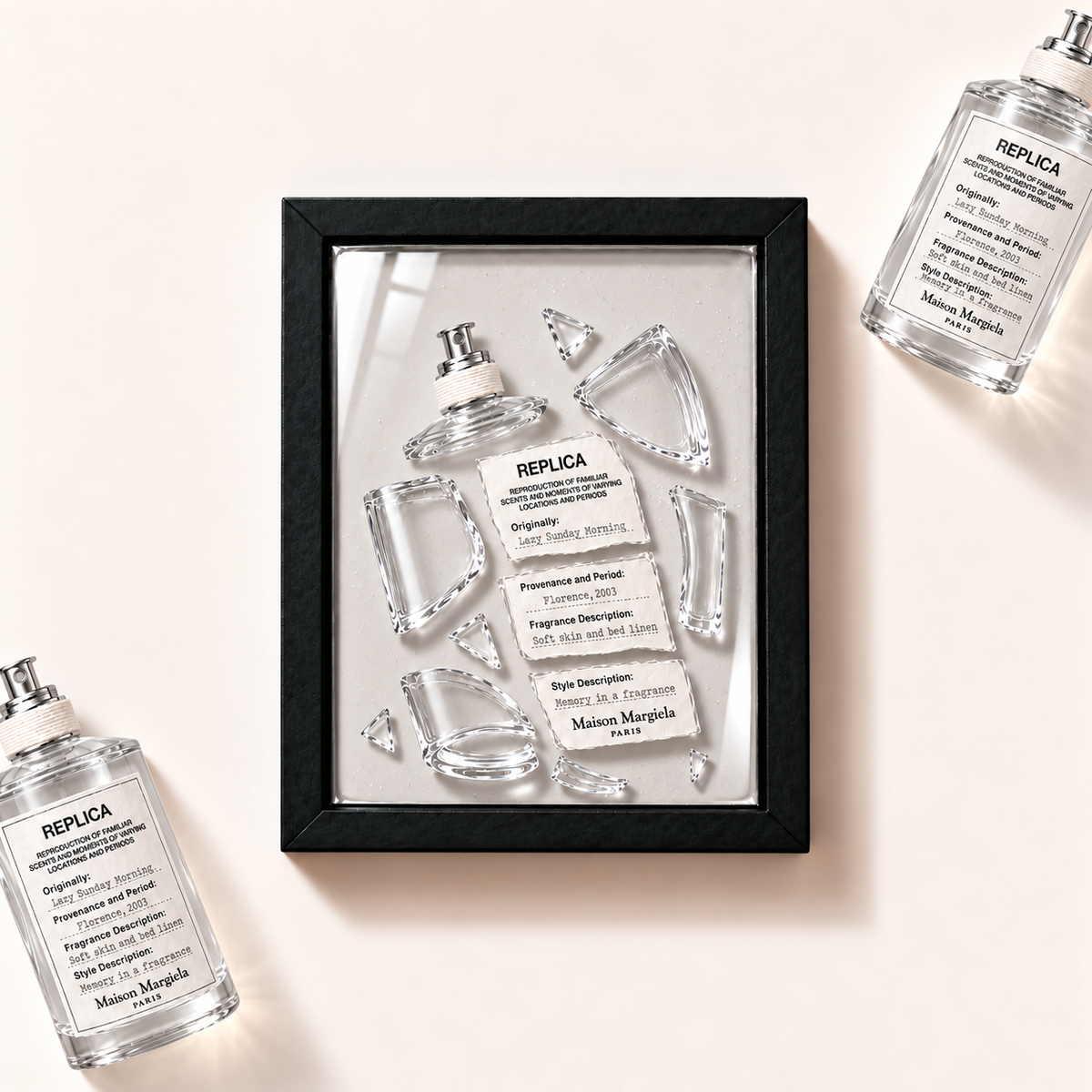 Parfémový obraz Maison Margiela Replica Lazy Sunday Morning – ilustrační fotografie
