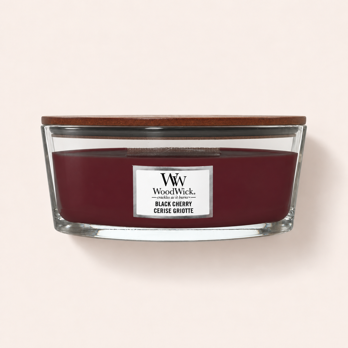 Vonná svíčka WoodWick Black Cherry Ellipse 453,6 g – MrRizz