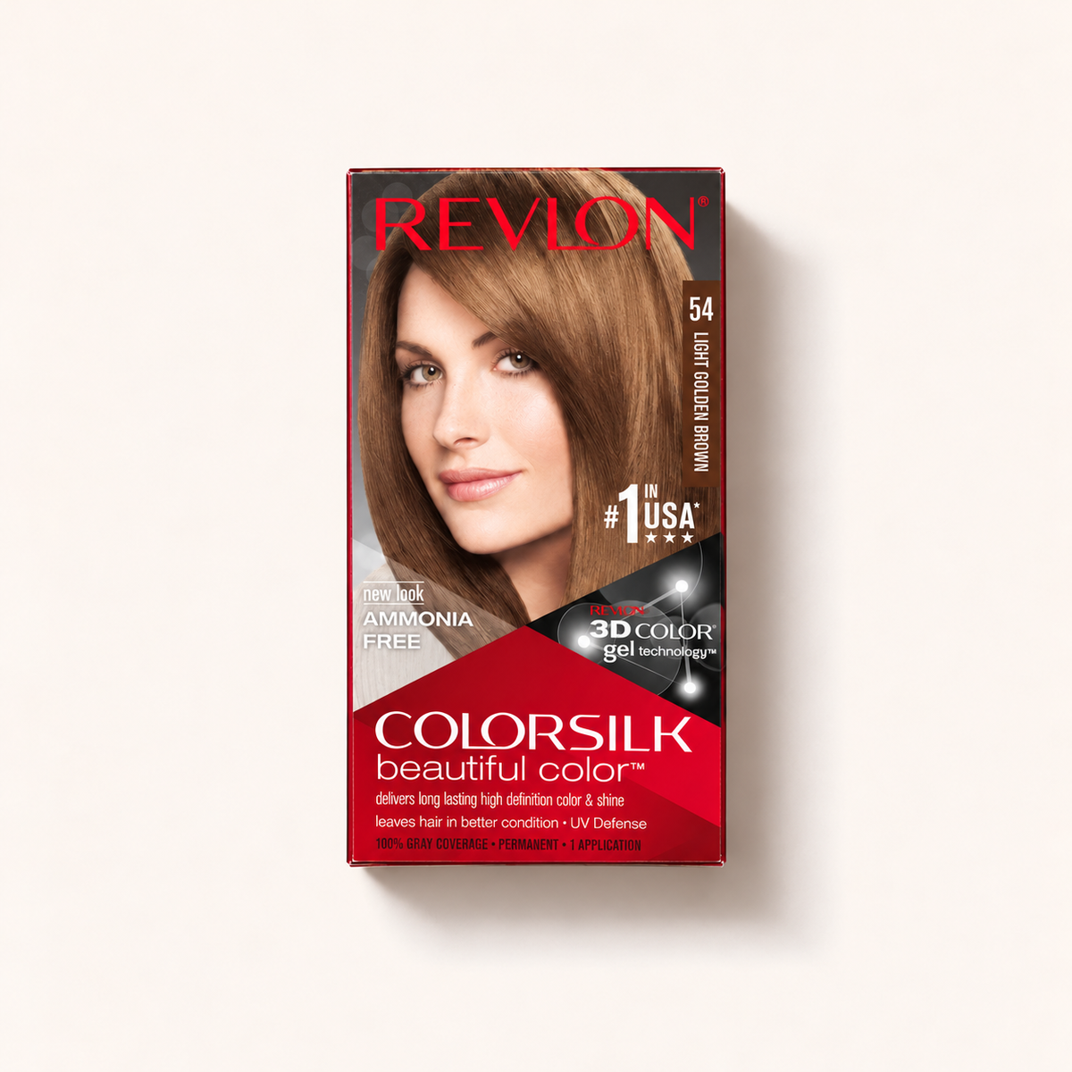 Revlon ColorSilk Beautiful Color 54 Light Golden Brown, barva na vlasy 59,1 ml – MrRizz