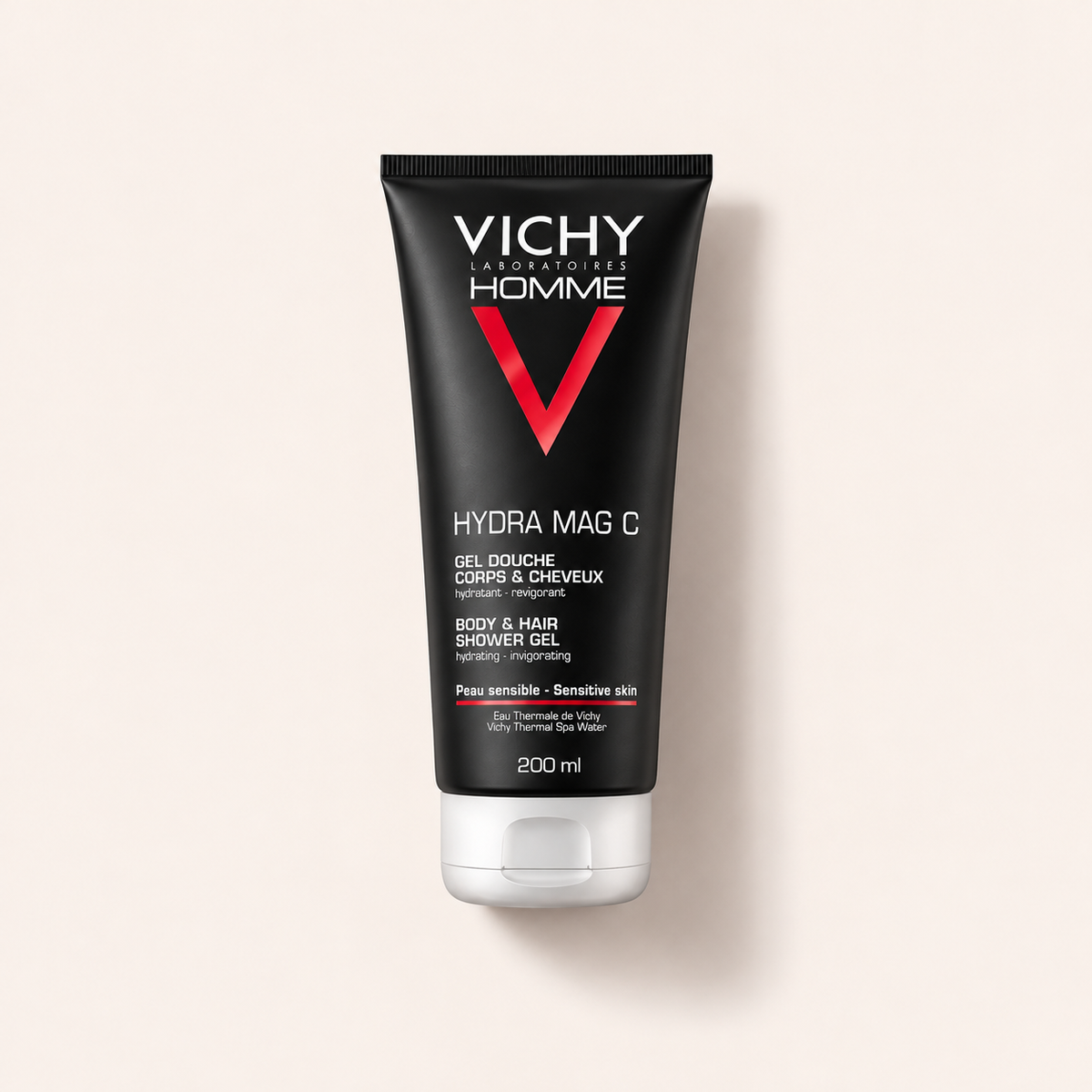Vichy Homme Hydra Mag C sprchový gel na tělo a vlasy 200 ml v černé tubě – MrRizz