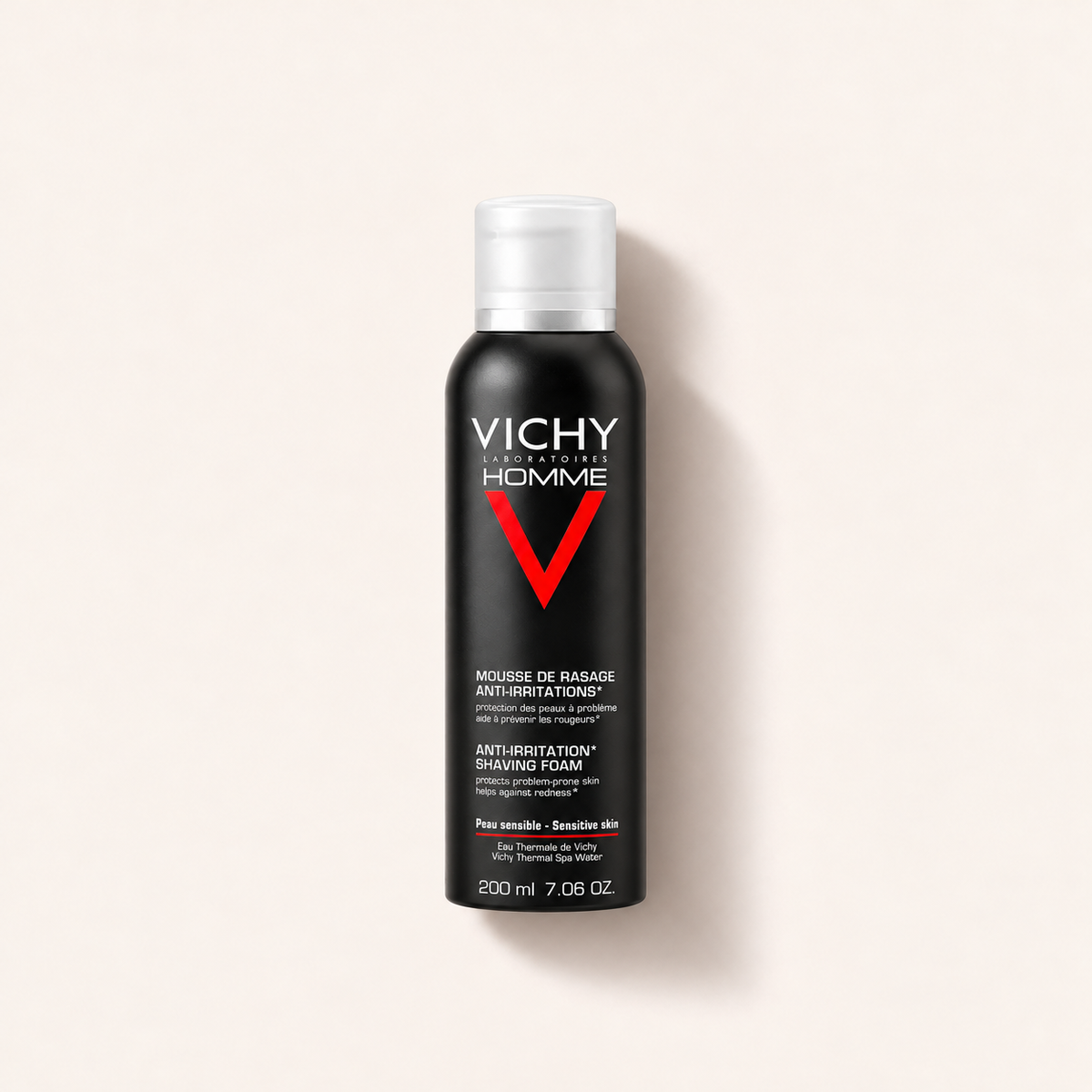 Vichy Homme Sensi Shave pěna na holení 200 ml v černém obalu – MrRizz