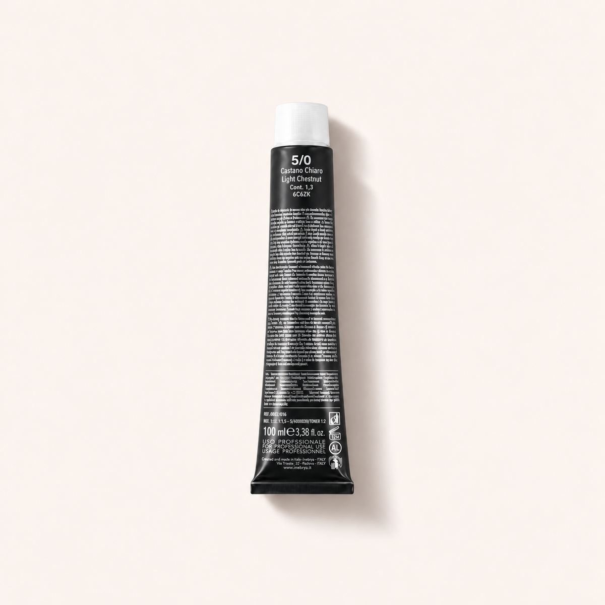 Inebrya Color, barva na vlasy 100 ml, odstín 5/0 Light Chestnut – MrRizz