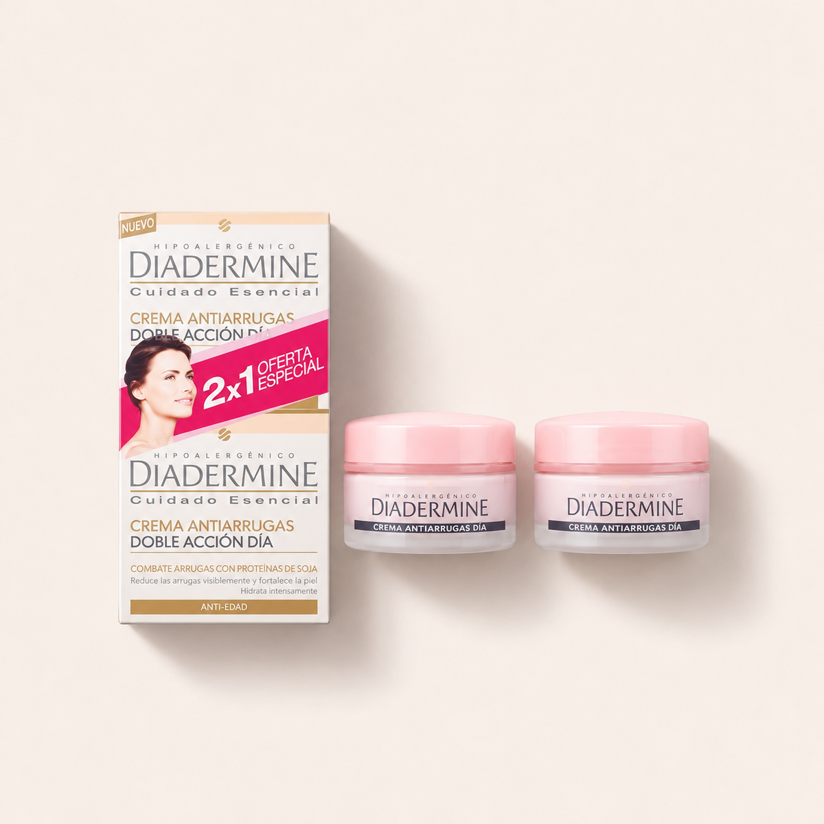 Diadermine Anti-Wrinkle Double Action Day Cream 2x50 ml