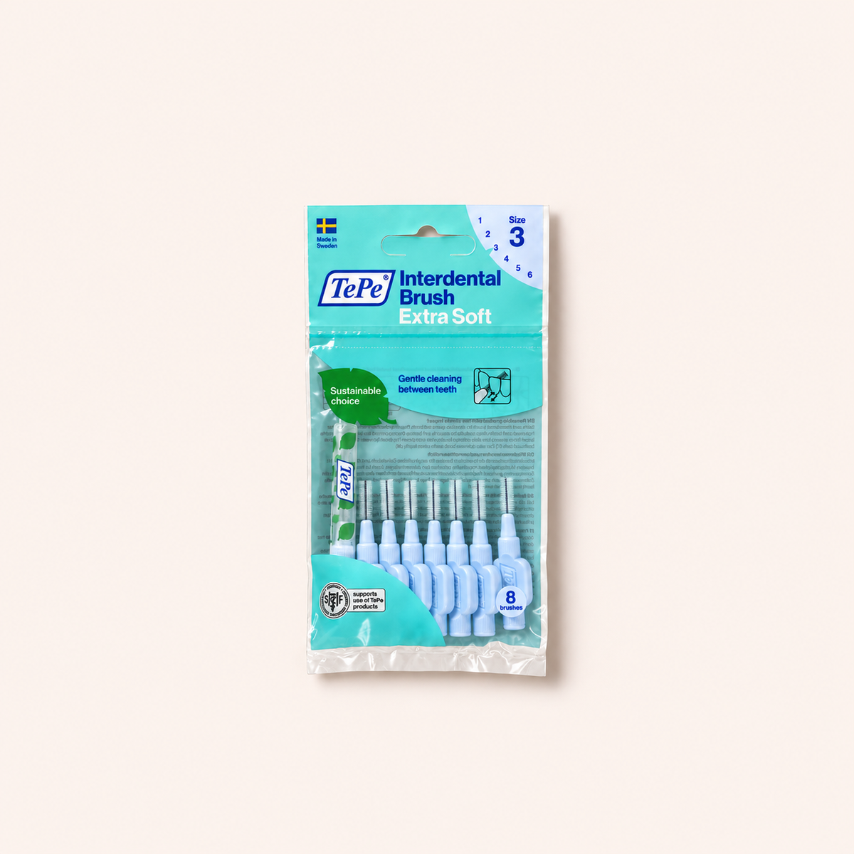 TePe Extra Soft, mezizubní kartáčky 0,6 mm, velikost 3, 8 ks – MrRizz