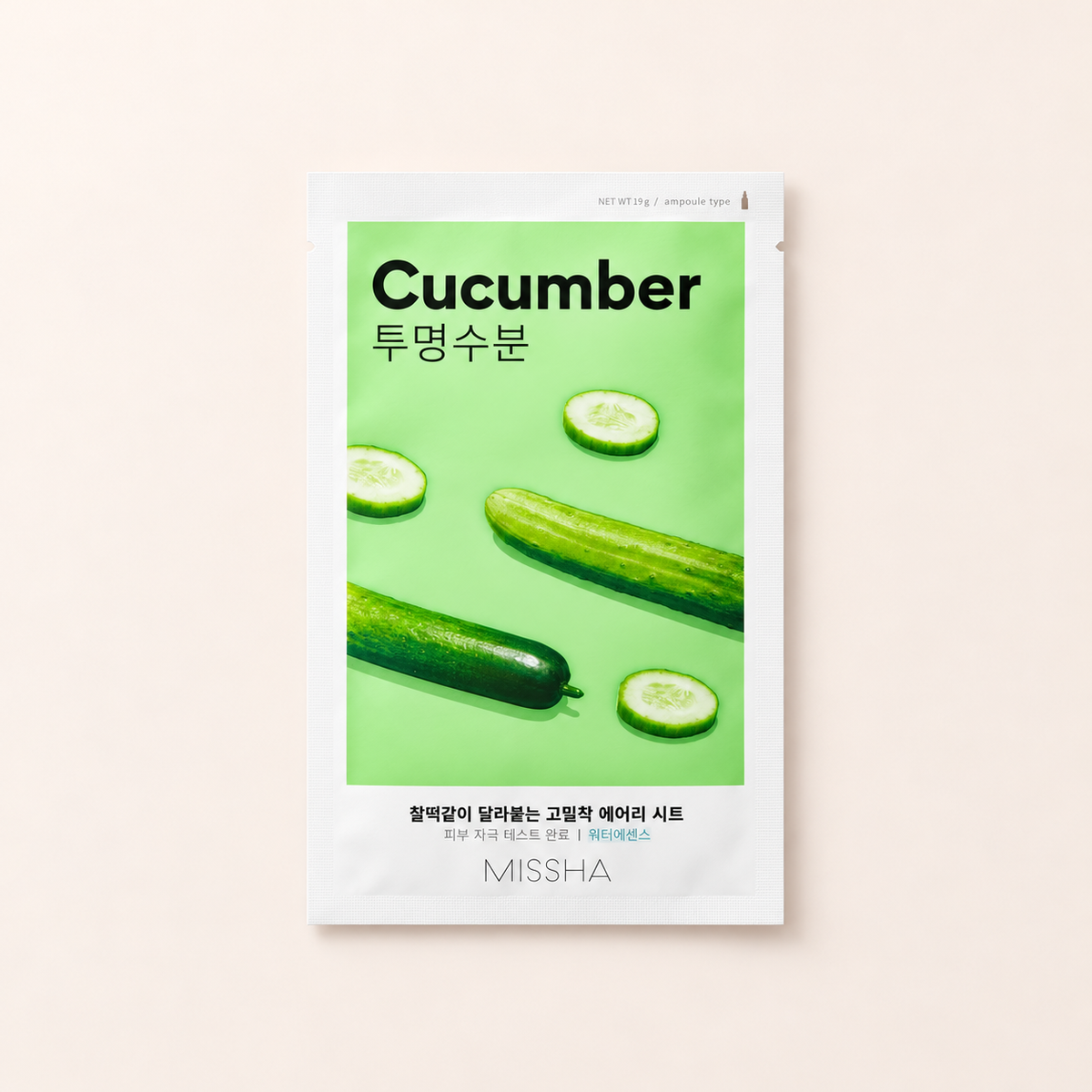 Missha Airy Fit Sheet Mask Cucumber, pleťová maska 19 g – MrRizz