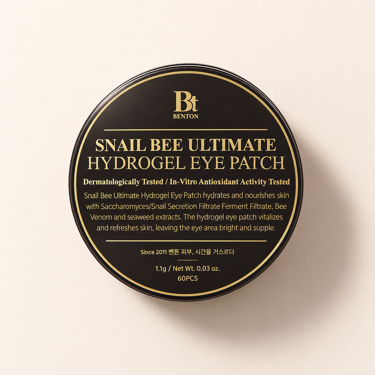 Produktová fotografie očních hydrogelových polštářků Benton Snail Bee Ultimate Hydrogel Eye Patch – MrRizz