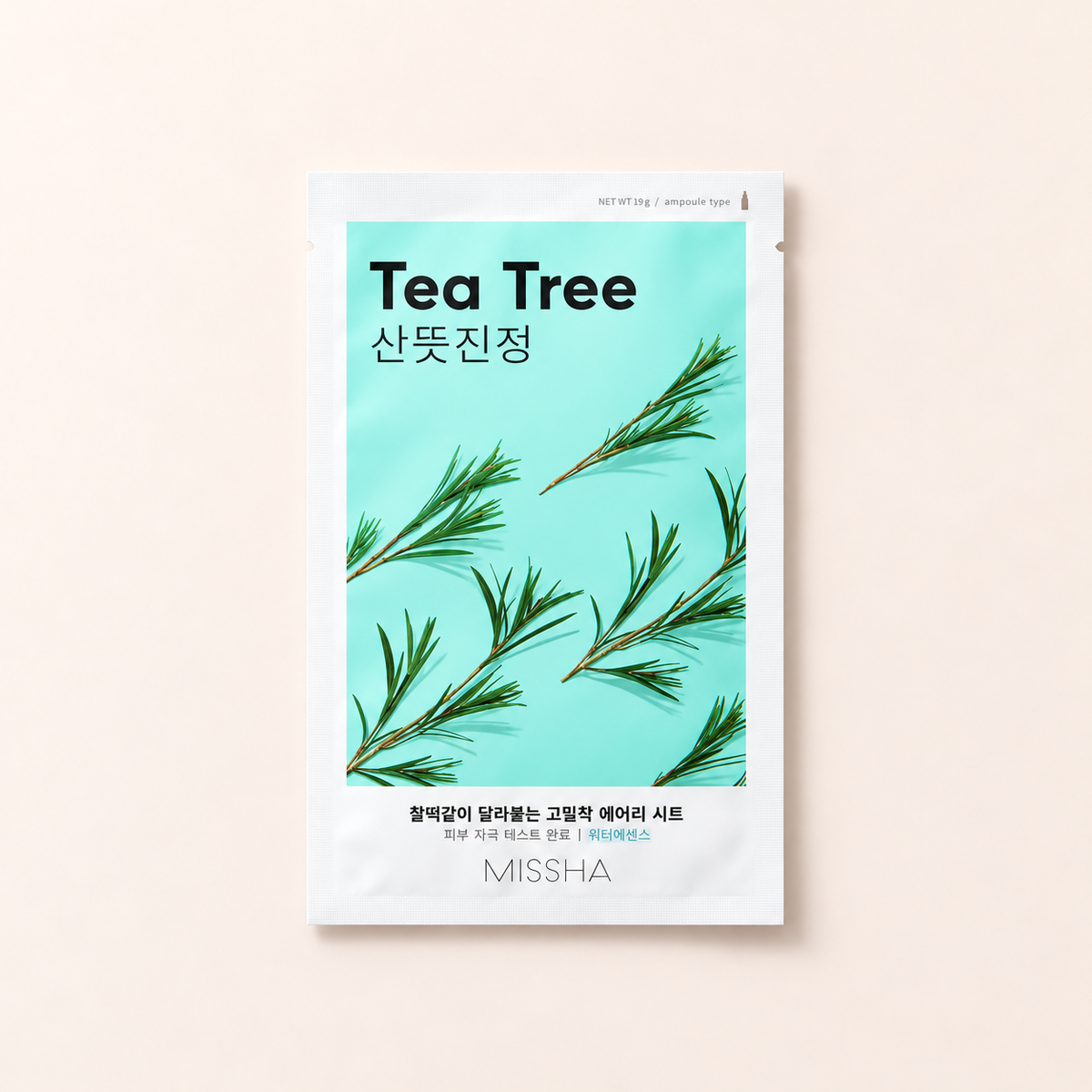 Produktová fotografie plátýnkové masky Missha Airy Fit Sheet Mask Tea Tree – MrRizz