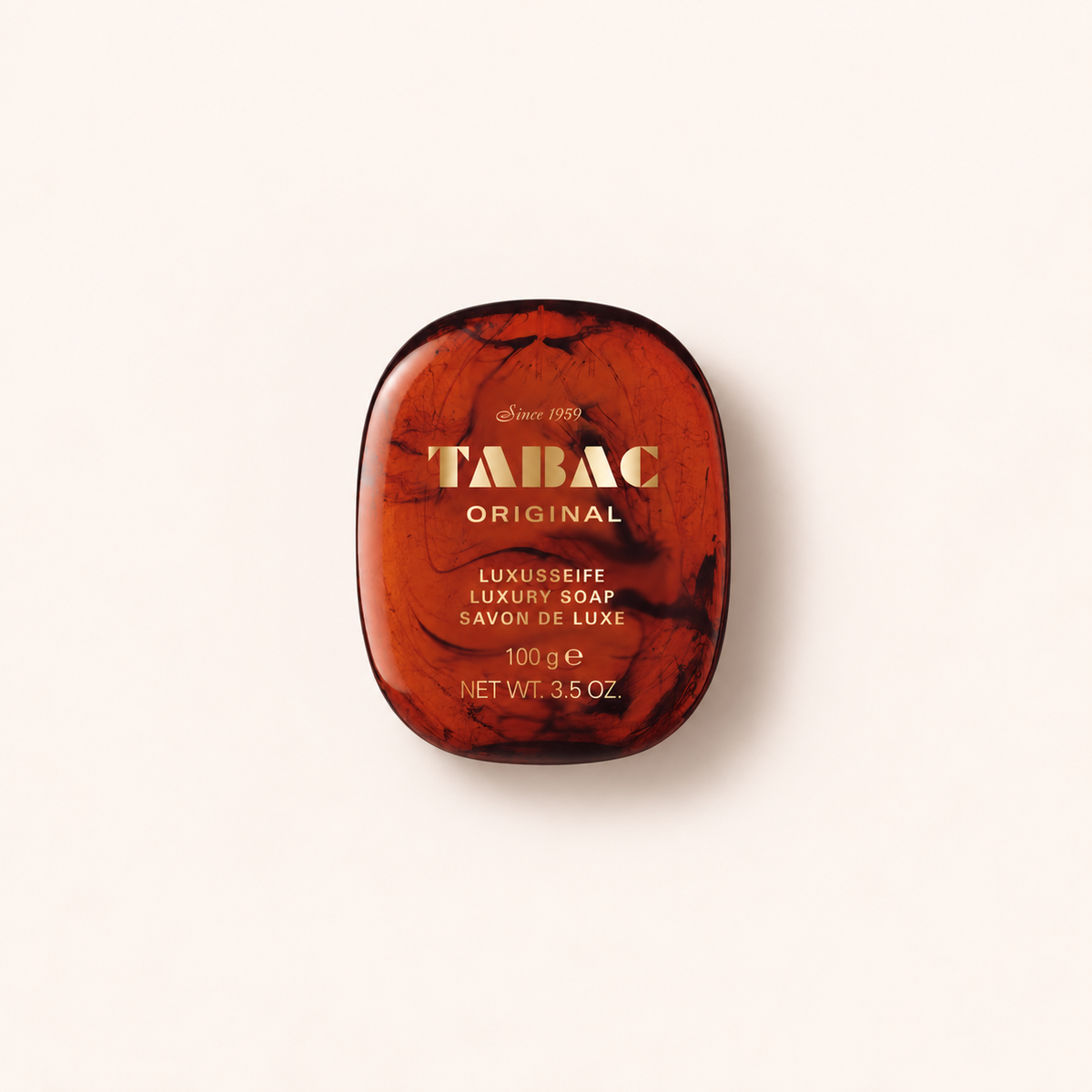 TABAC Original luxusní mýdlo100g – produktové balení na světlém pozadí – MrRizz