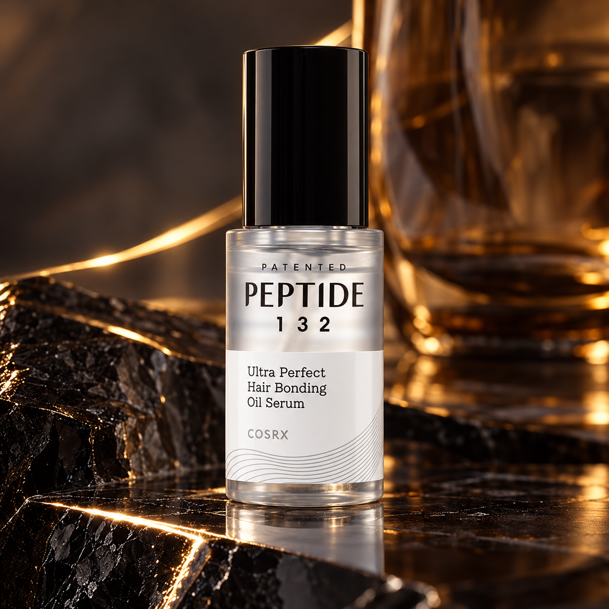 COSRX Peptide-132 Ultra Perfect Hair Bonding Oil Serum 28 ml – atmosférická fotografie – MrRizz