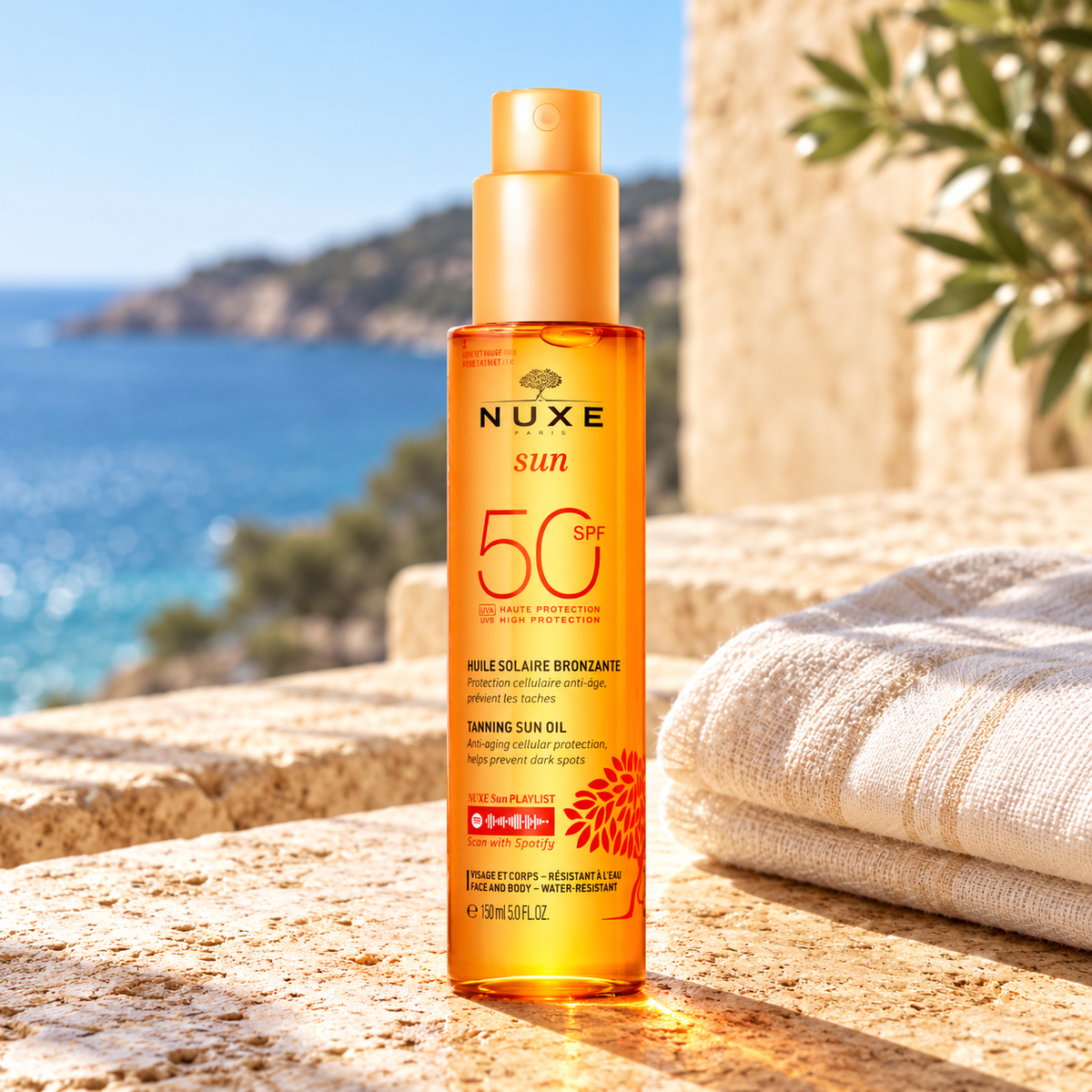 NUXE Sun Tanning Sun Oil 150 ml – atmosférická fotografie – MrRizz