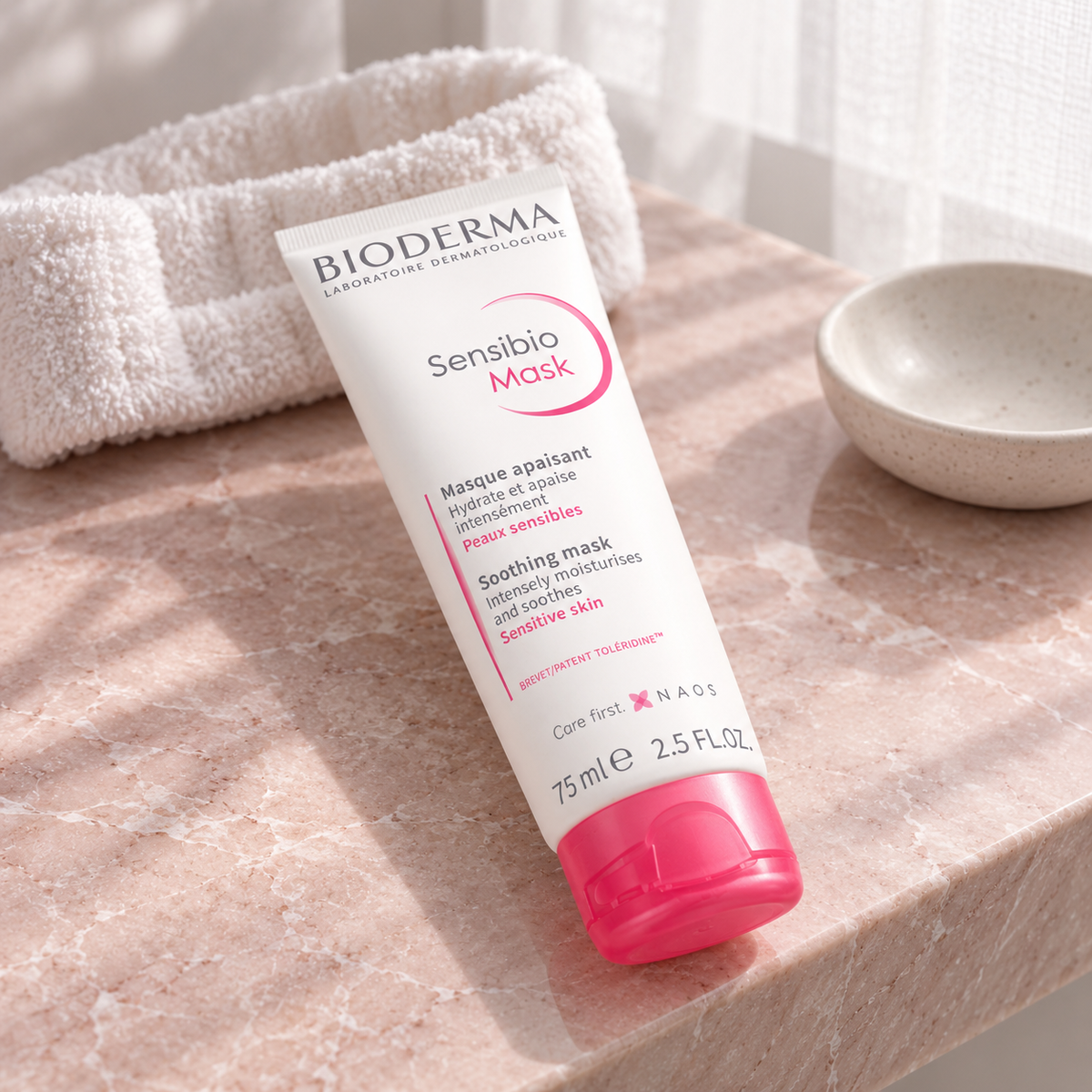 BIODERMA Sensibio Pleťová maska 75 ml – atmosférická fotografie – MrRizz