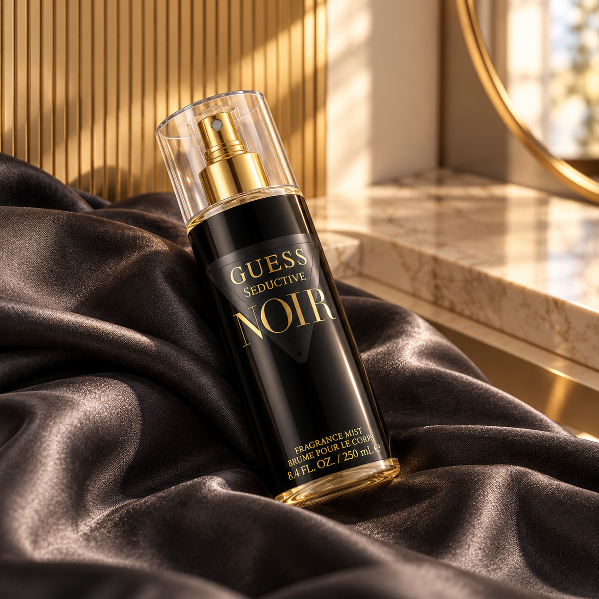 GUESS Seductive Noir tělový sprej 250 ml – atmosférická fotografie – MrRizz