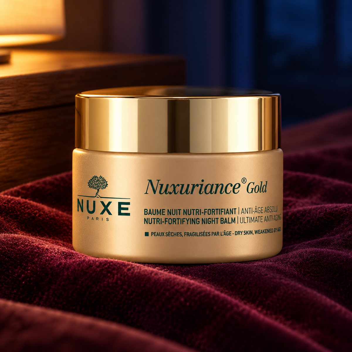 NUXE Nuxuriance Gold Nutri-Fortifying Night Balm 50 ml – atmosférická fotografie – MrRizz