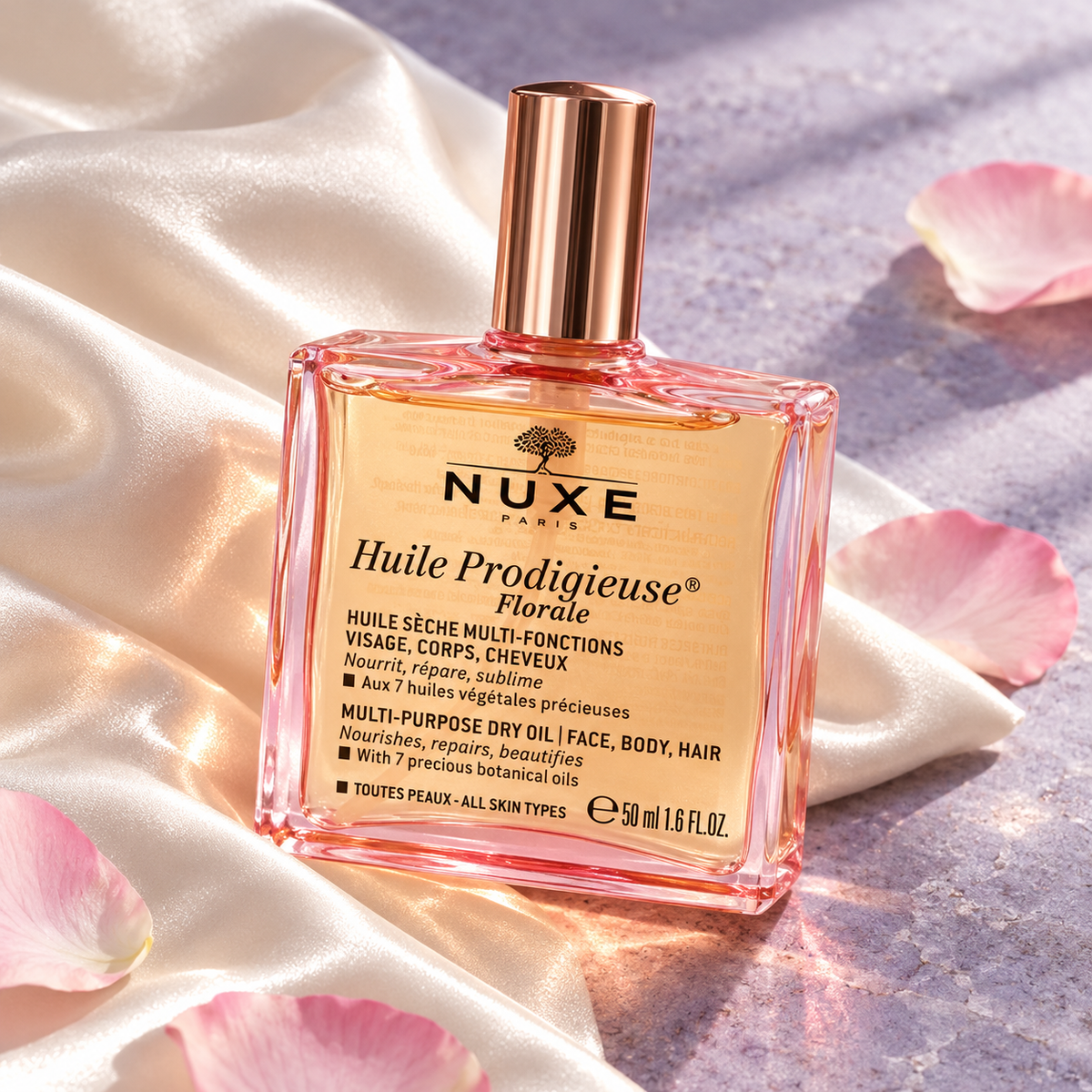 NUXE Huile Prodigieuse Florale 50 ml – atmosférická fotografie – MrRizz