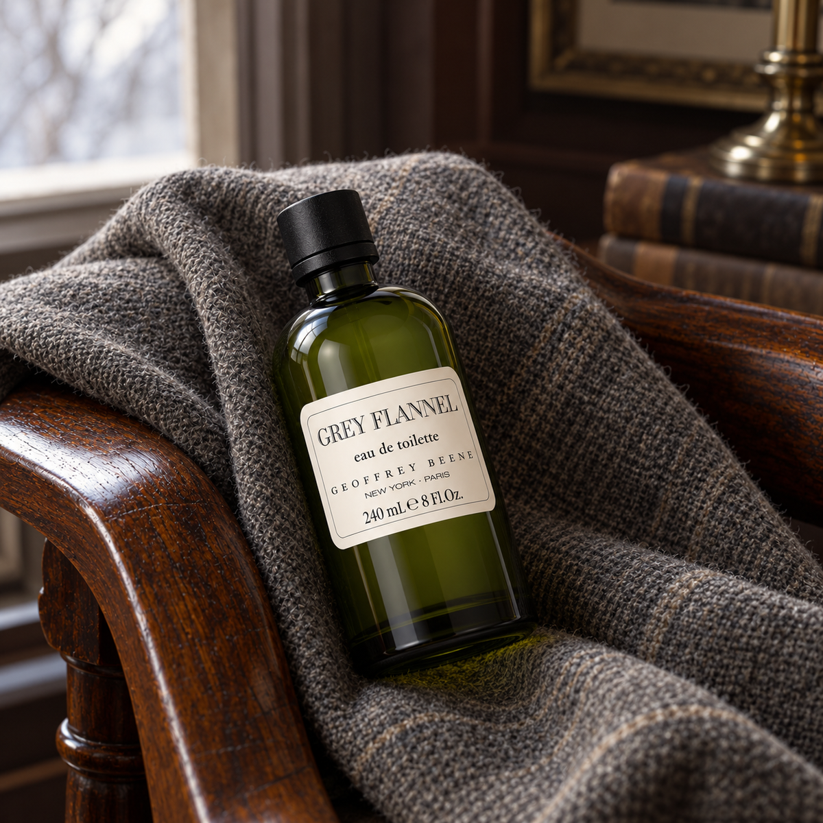 Geoffrey Beene Grey Flannel 240 ml – atmosférická fotografie – MrRizz