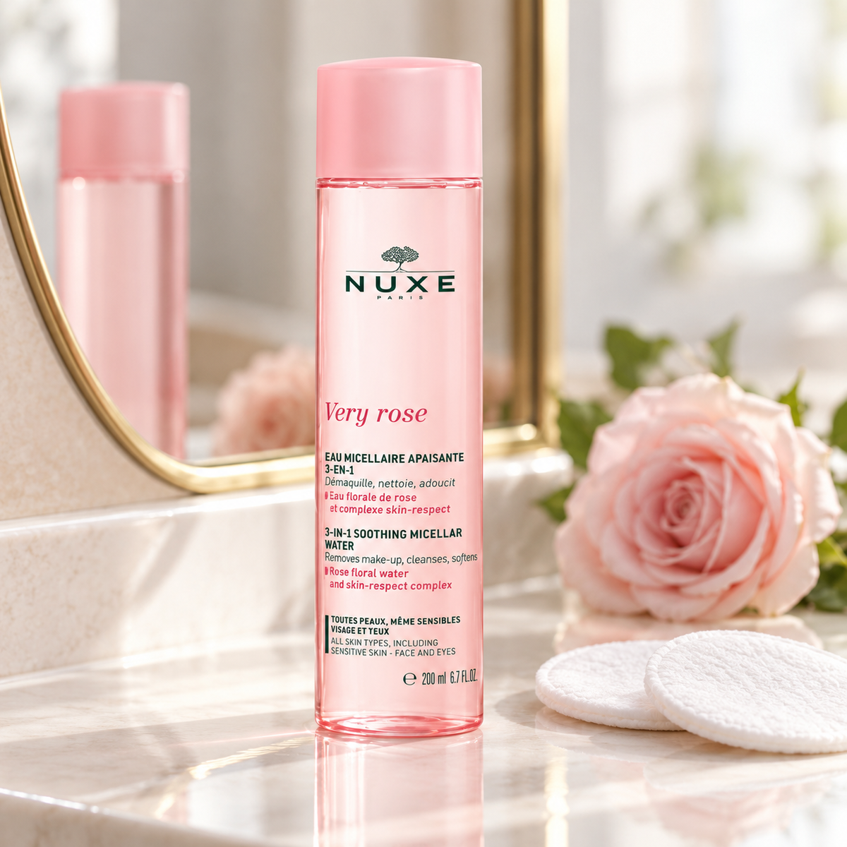 NUXE Very Rose 3-In-1 Soothing 200 ml – atmosférická fotografie – MrRizz