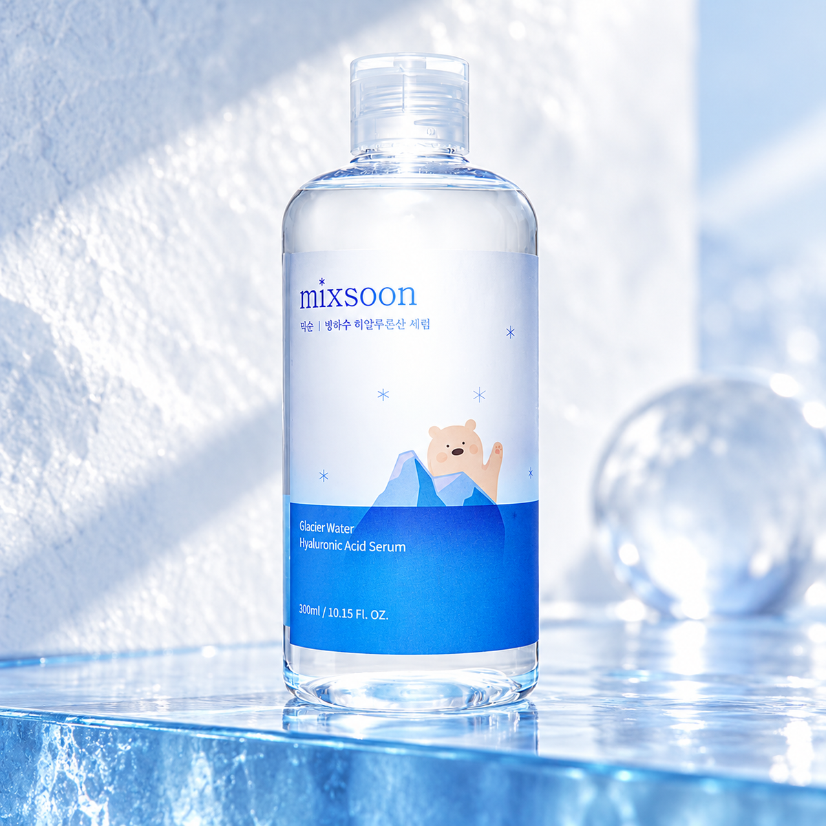 Mixsoon Glacier Water Hyaluronic Acid Serum 300 ml – atmosférická fotografie – MrRizz