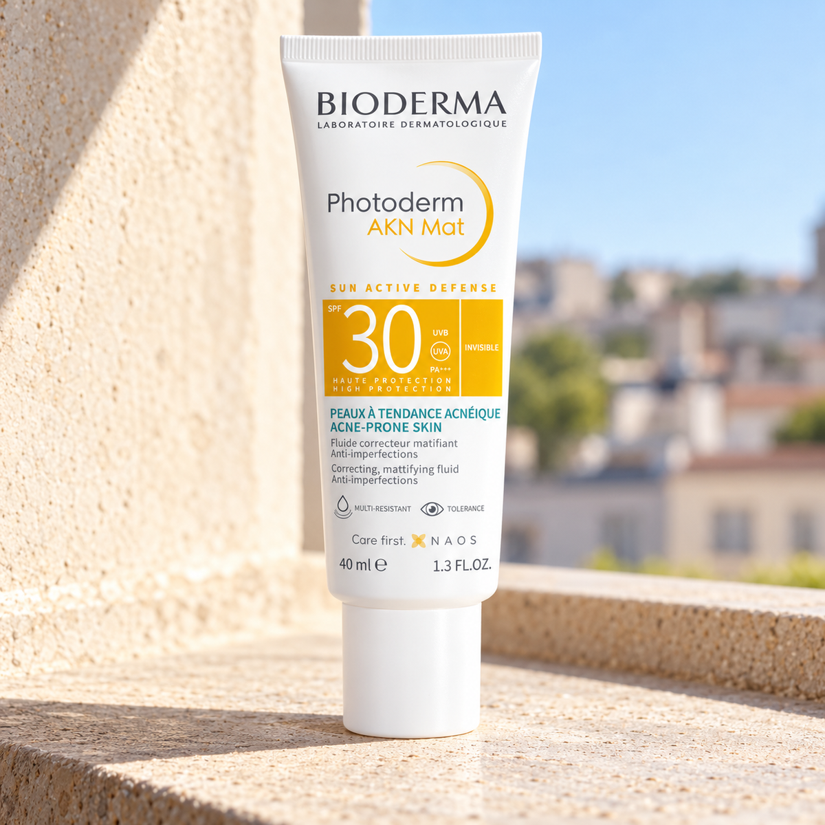 BIODERMA Photoderm AKN Matifying Fluid 40 ml – atmosférická fotografie – MrRizz