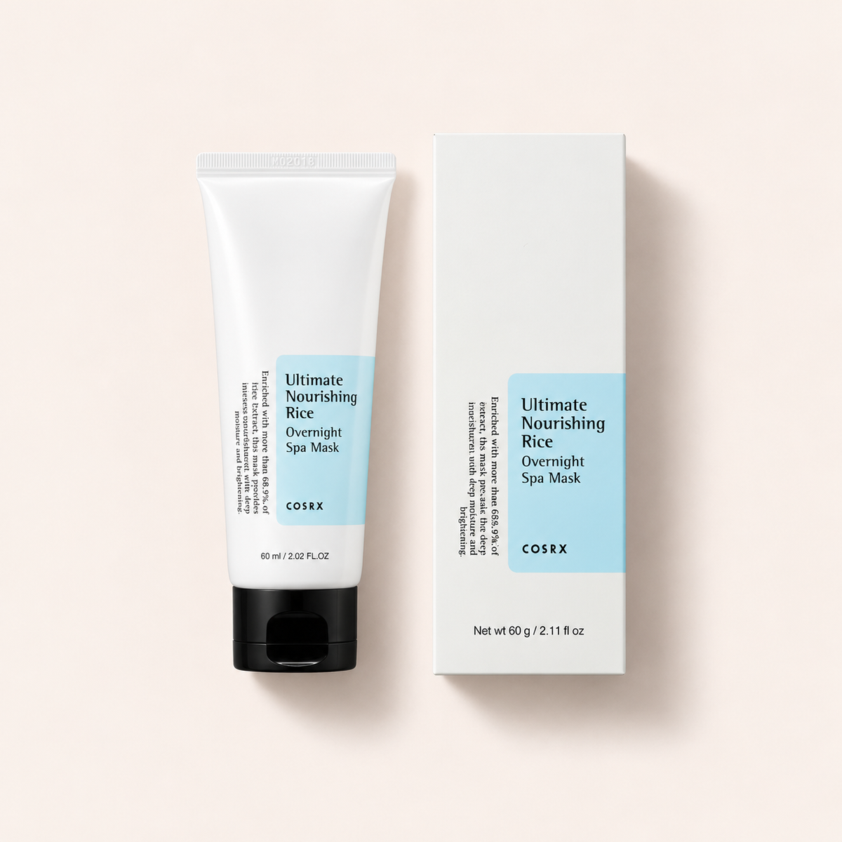 COSRX Ultimate Nourishing Rice Overnight Spa Mask 60 ml – produkt s obalem – MrRizz