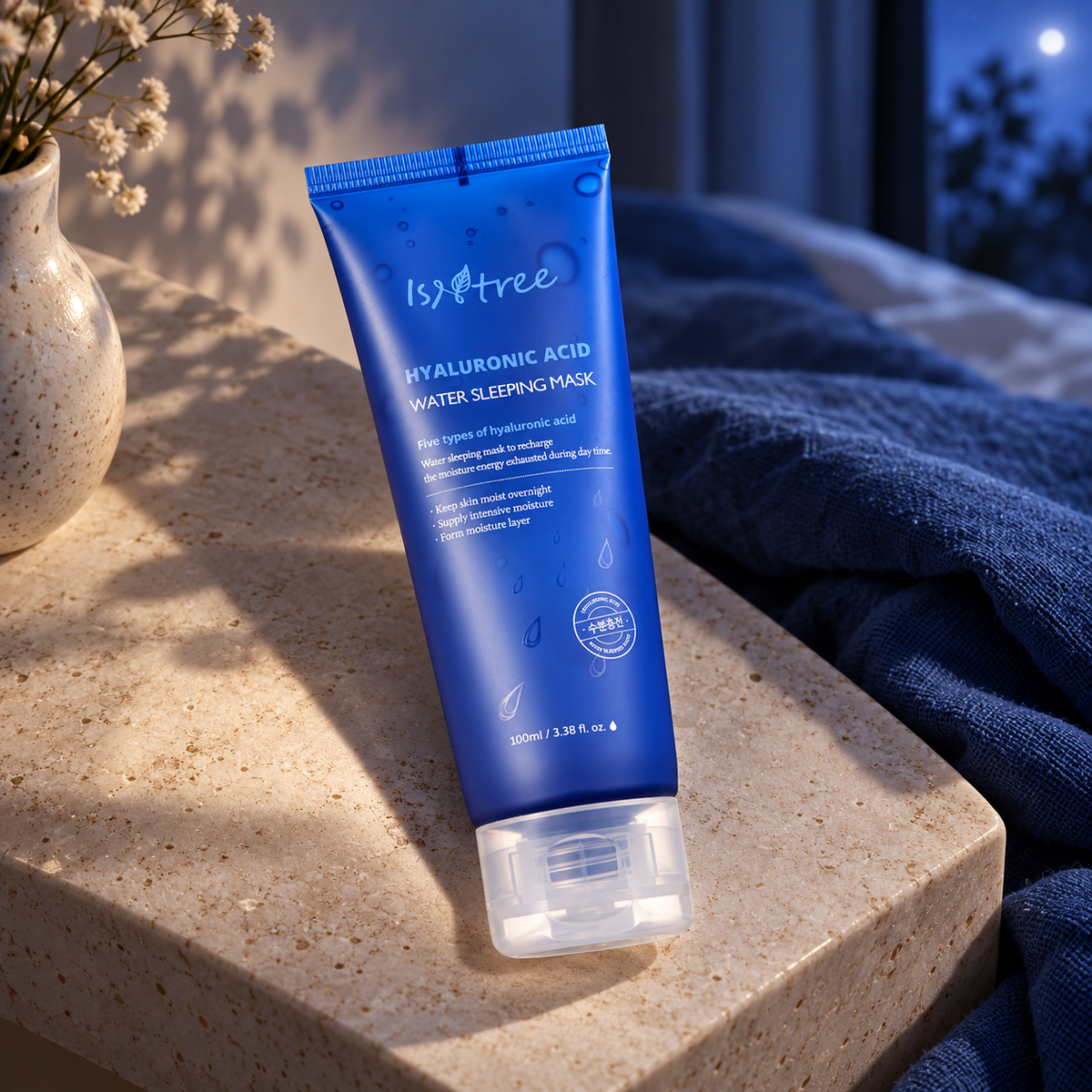 Isntree Hyaluronic Acid Water Sleeping Mask 100 ml – atmosférická fotografie – MrRizz