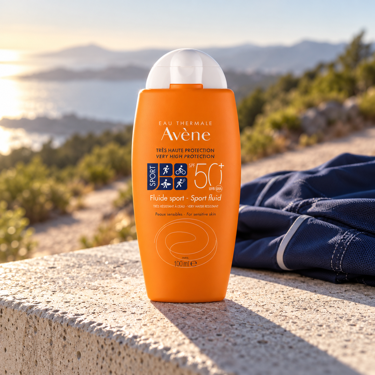 Avene Sun Sport Fluid 100 ml – atmosférická fotografie – MrRizz