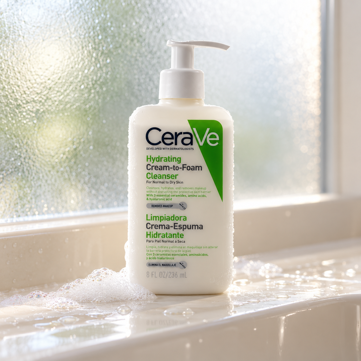 CeraVe Facial Cleansers Hydrating Cream-to-Foam 236 ml – atmosférická fotografie – MrRizz